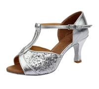 Chaussures De Danse Latine en Satin À Talons Hauts 2026 pour Femmes, Bout Ouvert, Talon Carré, Semelle Souple, pour Spectacles De Danse De Salon Et Pratiques