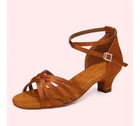 Chaussures de danse latine en satin de soie pour femmes, convenant pour le bal, la salsa, la danse sociale et la pratique de la danse. Avec un design esthétique élégant, des lignes lisses et une silho