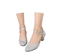 Chaussures de Danse Latine Femme Bout Fermé Talon Chaussures De Salsa Tango Valse Fête Sociale pour Jazz/Latin/National Mark/Rumba/Cha Cha