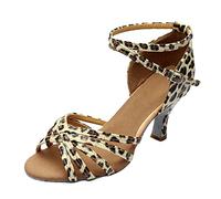 Chaussures De Danse Latine Femme Bout Ouvert Latine Tango Valse Fête Sociale Salsa Bachata D'entraînement Sandales De Danse Pour Femmes À Talons Hauts Strass Moderne Pour Rumba