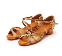 Chaussures de danse latine for femmes, chaussures de danse sur poteau modernes, Salsa Tango, talons hauts réglables, chaussures latines for filles et dames, salle de bal(Superficial satin,29)