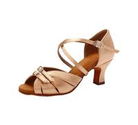 Chaussures de Danse Latine for Femmes, Chaussures Pole Dance, Salsa, Tango Moderne, Talons Hauts, Latines réglables for Filles et(Blue,39)