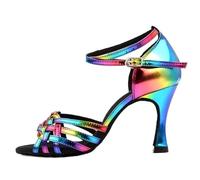 Chaussures de Danse Latine for Femmes, Sandales d'été à Fond Souple, Talons Hauts, for fête, Salle Bal, Jazz, Tango, Pratique, for Filles pour Femme(Heel 8.5cm,36)