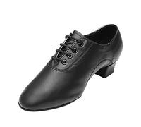 Chaussures de danse latine modernes en similicuir pour homme, Noir , 42 1/3