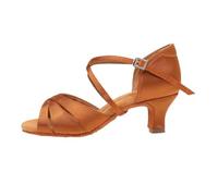 Chaussures De Danse Latine pour Femme Chaussures de Danse Latine for Femmes, Baskets Tango Jazz for Dames et Filles, Semelle Souple en Daim 5/7cm pour Danse(Brown 5cm,36)