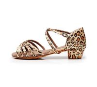 Chaussures de danse latine professionnelles pour femme - Talons bas de 3,5 cm - Pour filles - Chacha - Salsa Jazz - Pour salle de bal - Pour débutants, multicolore, 41 EU