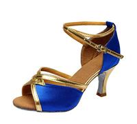 Chaussures De Danse Latine Salsa Confort Talon Haut Chaussures De Danse Tango Salle De Bal Semelle Souple Fermé Toe Chaussures De Danse De Salon Dames Latine Salsa Tango Valse Bachata Latine Sandales