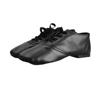 Chaussures de danse minimalistes douces et rétro pour femme - Chaussures plates classiques à lacets - Chaussures légères pour répétitions en studio, Noir , 40 EU