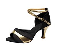 Chaussures De Danse, Moderne Talon Haut Chaussures De Danse Tango Salle De Bal De Marche Sportive Fermé Toe Chaussures De Danse De Salon pour Dames Latine Salsa Tango Valse Bachata Latine Sandales