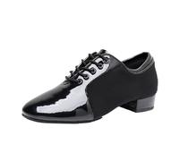 Chaussures de danse modernes for hommes, talons de 2,5 cm, chaussures latines en tissu Oxford for hommes, chaussures de danse de salon sociales souples et respirantes for garçons Pour Le Spectacle(43)
