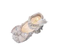 Chaussures de danse performantes pour filles avec perles décoratives en cristal pour les occasions festives ainsi que les cours de ballet, les spectacles sur scène, beige, 32 EU