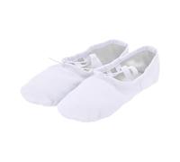 Chaussures de danse pour enfants - Chaussures souples - Pour adulte - Style ethnique - Pour le yoga - Pour petite fille, blanc, 30 EU