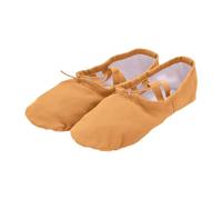 Chaussures de danse pour enfants - Chaussures souples - Pour adulte - Style ethnique - Pour le yoga - Pour petite fille, doré, 33 EU