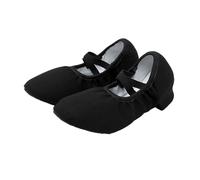 Chaussures de danse pour femme à talon bas - Couleur unie - Décontractées et confortables - Antidérapantes - Convient pour le ballet classique, Noir , 40 EU