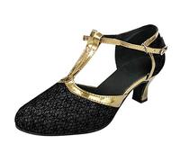 Chaussures de danse pour femme - Confortables - Argentées - Paillettes - Chaussures à talons - Chaussures de soirée - Chaussures latines - Diamant - Chaussures à paillettes - Chaussures de mariée