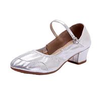 Chaussures de danse pour femme - Fermés - 5 cm - Sandales à talons - Escarpins - Semelles souples confortables - Mary Jane - Chaussures de fête élégantes - Escarpins à barrettes - Chaussures de danse