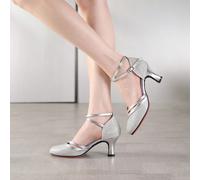 Chaussures de danse pour femmes avec semelle en caoutchouc, convenant pour la danse intérieure et extérieure comme le latin, le tango, la valse et la salsa CN34,CN35,CN36,CN37,CN38,CN39,CN40,CN41,CN42