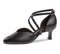Chaussures de Danse pour Femmes Diamant 170-106-034-V - Cuir Noir - 5 cm Flare - Semelle VarioSpin - Taille: UK 6,5