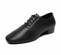 Chaussures de danse pour homme avec semelle en cuir noir Tango Salsa, noir, 44 EU