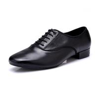 Chaussures De Danse pour Hommes, Chaussures De Danse De Salon en Cuir À Talon De 1 Pouce pour Hommes Liquidation Latin Salsa Tango Samba Jazz Dancing Shoes,Suede Full Sole,44 EU