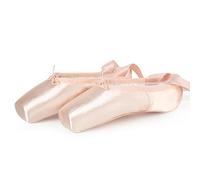 Chaussures de danse professionnelles pour filles et femmes avec coussinets d'orteils en ruban, rose, 3