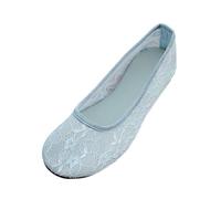 Chaussures de danse respirantes - Chaussures simples - Dentelle plate - Chaussures de loisirs - Chaussures d'été confortables - Chaussures en dentelle - Chaussures de loisirs, bleu, 36 EU
