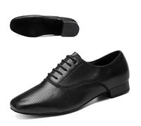 Chaussures de Danse Salon en Cuir véritable for Homme, Baskets Jazz, Respirantes, Grande Taille, for Valse, Salsa
