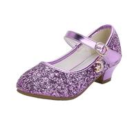 Chaussures de danse scintillantes pour filles, chaussures de danse pour enfants, idéales pour l'école et les activités d'automne, lilas, 35.5 EU