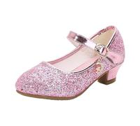 Chaussures de danse scintillantes pour filles, chaussures de danse pour enfants, idéales pour l'école et les activités d'automne, Rose, 35.5 EU