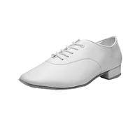 Chaussures de danse standard en cuir à lacets pour homme Noir/blanc | Chaussures de jazz à semelle fendue, chaussures de danse, chaussures d'entraînement latin, chaussures de jazz tango