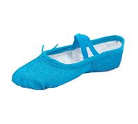 Chaussures de danse tendance pour filles - Performance confortable - Pour activités d'intérieur - Yoga - Chaussures pour enfants avec un design élégant, bleu ciel, 32 EU