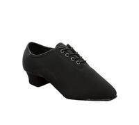 Chaussures de Danse Unisexes for Hommes et Femmes, Chaussures Latine, Moderne, Salsa, Tango, Jazz, Salle Bal, Talon carré, 3,5/5 cm(Black 3.5cm 2S,38)