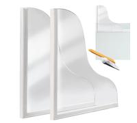 Chaussures de douche - Protection contre les éclaboussures d'eau - En acrylique transparent - Pour salle de bain et baignoire - 2 pièces de colle - Protection de rétention d'eau