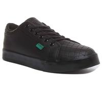 Chaussures De Fille À Lacets Quiltées Kickers Tovni Y En Noir UK 2 - 6