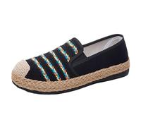 Chaussures de fitness pour femme - Antidérapantes et respirantes - Bout rond - Tricot élégant - En mousse à mémoire de forme - Chaussures de jogging confortables - Chaussures de fitness légères, Noir