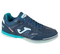 Chaussures De Foot En Salle - Joma - Top Flex 25 - Cuir Fleur - Respirantes - Bleu Marine Multicolore