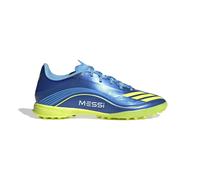 Adidas Chaussures de foot hommes F50 Messi League TF Bleu/Bleu ciel/Jaune fluo Taille 44