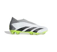 adidas Mixte Predator Accuracy.3 Laceless Firm Ground Boots Chaussures de Football, Cloud White/Core Black/Lucid Lemon, 44 2/3 EU