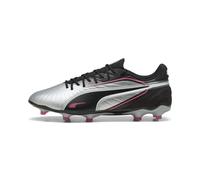 PUMA Mixte King Match FG/AG Chaussure de Football, Silver Black-Sun Struck White, 39 EU