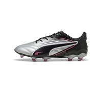 PUMA Mixte King Pro FG/AG Chaussure de Football, Silver Black-Sun Struck White, 44.5 EU