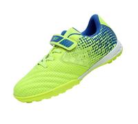 Chaussures de football pour enfants - Chaussures d'entraînement pour étudiants de 7 à 15 ans - Chaussures à enfiler pour petites filles - Taille 11, Vert, 37 1/3 EU