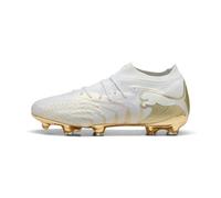 Chaussures de football Puma Future 9 Ultimate FG - white-metallic gold 41