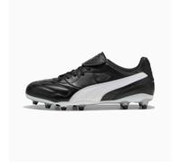 Puma Chaussures de football unisexes Roi Liga FG/AG – Noir/Argent/Blanc – Taille 42 EU