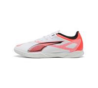 Puma Ultra 5 Play IT, Chaussure de Football Unisexe, Puma White-Puma Black-Glowing Red,