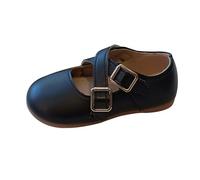 Chaussures de gymnastique en salle 29 Chaussures Bowknot Premières Chaussures Boucle Sangle Toddler Bas Doux Respirant Chaussures de Princesse Chaussures Fille 34, Noir , 25 EU