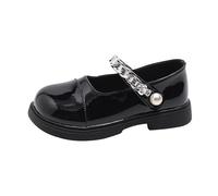 Chaussures de gymnastique en salle pour femme Bowknot First Shoes Buckle Strap Toddler Bottom Soft Bottom Respirant Princesse Chaussures Super Fit Baskets Filles, Noir , 28.5 EU
