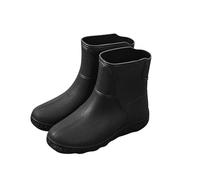 Chaussures de jardin en caoutchouc PU pour homme et femme - Chaussures d'eau hautes imperméables pour garçons et filles - Ultra légères et courtes - Bottes de pluie antidérapantes, Noir , 42 EU