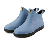 Chaussures de jardin imperméables unisexes en caoutchouc pour homme - Chaussures de pluie en néoprène - Chaussures de camping à enfiler pour le jardinage, l'agriculture, le camping, le lavage de