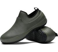 Chaussures de Jardin pour Hommes Bottes de Pluie antidérapantes imperméables Chaussures d'extérieur légères Unisexes pour Camping Lawn Care Yard Work Herbe Cutting Shoes-Green with Fleece||Numeric_41