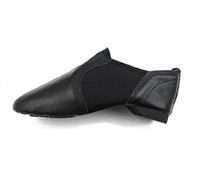 Chaussures de jazz à enfiler en néoprène, chaussures de danse jazz en cuir et chaussures de danse moderne, Noir , 36 EU